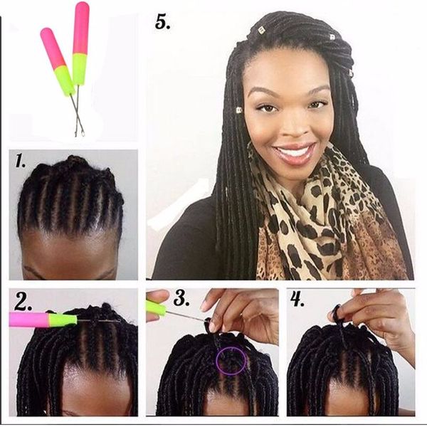 Accesorios para el cabello Herramientas Pelucas Caps Cornrow Croceht Peluca Tapa trenzada 70G Sintetic Hecho para trenzas de ganchillo Tejido extensión de cabello