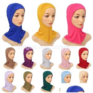 Haaraccessoires Trendy Moslim Onderdoek Vrouwen Innerlijke Hijab Caps Katoenen Hoofddoeken Tulband Effen Kleur Islamitische Sjaal Turbante Drop Dhbec