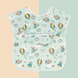 Accessoires pour cheveux imperméable à l'eau infantile mangeant des enfants dessin sans manches bébé bandana bavoirs mignon doux coton bavoir repas burp Eva chiffons