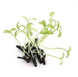 Accessoires pour cheveux En gros 500 pcs nouveauté plantes chanceux herbe clips chapeaux petit bourgeon antenne germe de haricot champignon fête broche HD3401-1