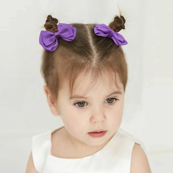 Accesorios para el cabello al por mayor niña de la niña sólida Bowknot clips de cabello colorido niños lindos lindas cabañas para el cabello