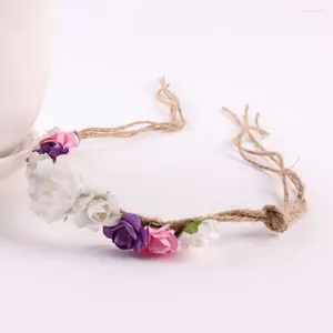 Accessoires pour cheveux, vente en gros, bandeau couronne de fleurs pour enfants, bandeaux à la mode, accessoire de mariage, 240 pièces