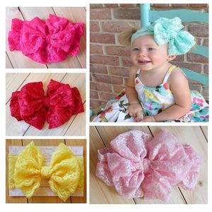 Accesorios para el cabello Venta al por mayor Chica Algodón Headwrap Floppy Big Bow Turbante Diadema para Born Stretchy Top Knot 120pcs / lot1