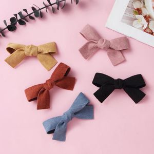 Haaraccessoires winter nylon bogen clip hoofdband handgebonden booghoofdbanden baby shower cadeaus meisjes 8 kleuren