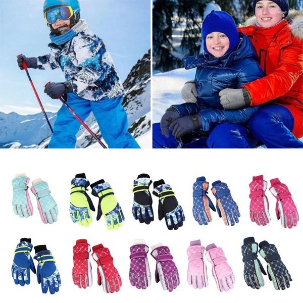 Accessoires pour cheveux Gants de neige d'hiver imperméables pour enfants Ski Mitaines thermiques pour enfants