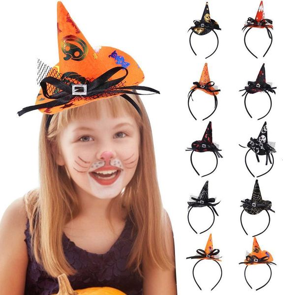Accessoires de cheveux Chapeau de fête de sorcière Halloween Bandeau Décoration pointue pour enfants et adultes 230818