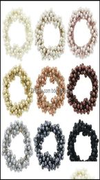 Accesorios para el cabello Mujer Elegantes corbatas Pearl Beads Girls Scrunchies Cavianos de goma Soportes Ponytail Band Scrunchy Del9861165