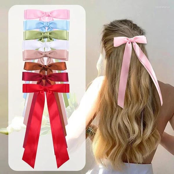 Accessoires pour cheveux femmes nœuds papillon Clips Satin papillon Double couche épingle à cheveux fille pour dames élégant nœud papillon épingles à cheveux