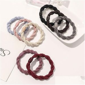 Haaraccessoires Vrouwen Elastische Elastiekjes Hoge Kwaliteit Meisjes Ring Touw Scrunchies Effen Kleur Paardenstaart Stropdassen Gum Drop Levering Produc Dhnig