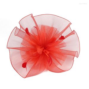 Accesorios para el cabello Mujeres Tocados Sombreros Vintage Elegante Plumas Velo Malla Fiesta de té Diadema para boda Cóctel Sombreros