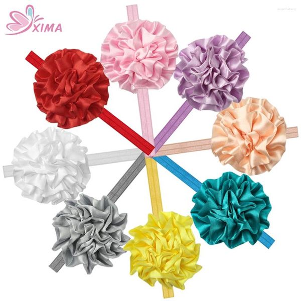 Accesorios para el cabello xima 8pcs 2.5'''lttle Girls Flower Diadema de la banda elástica para niños