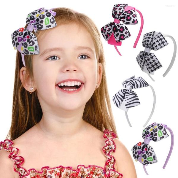 Accesorios para el cabello Zebra Leopard Animal Print Band Chic Diademas Scrunchies para niños Moda Decorar Año 2023 Regalos