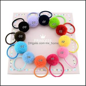 Cheveux Aessories Bébé, Enfants Maternité 12pcs / Lot 1 pouce Mignon Headwear Fourrure à fourrure avec bandeau de bande élastique DIY 688 DROP Livraison 2021 T