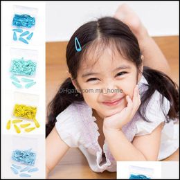 Accessoires de cheveux bébé, enfants maternité 50 pièces/ensemble femmes filles épingles à cheveux Colorf goutte d'eau forme Clips barrettes en métal Slip Snap mode Drop Del