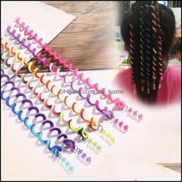 Hair Aessories Bébé, Enfants Maternité 6 Pcs/Pack Arc-En-Ciel Couleur Bandeau Enfants Auto-Edité Bigoudi Filles Doux Y Spirale Bandes Élastiques Creativ