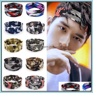 Haar Aessories Baby, Kinderen Moederschap Mode Vrouwen Mannen Meisje Jongens Elasticity Rock Camo 1pc Stretch Hoofdband Casual Head Band Sport Zweet SWE