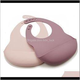 Accessoires pour cheveux bébé, enfants maternité, bavoir bébé Bpa solide Sile vaisselle réglable bave Babador Burp nourrisson bavoirs d'alimentation Dro