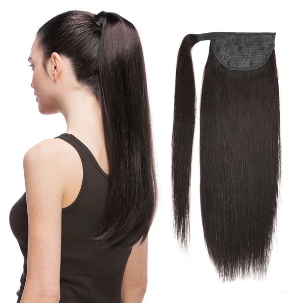 Bande de cheveux BHF queue Human Remy Straight European styles 100g 100 Natural Horse Tail Clip in s 230214