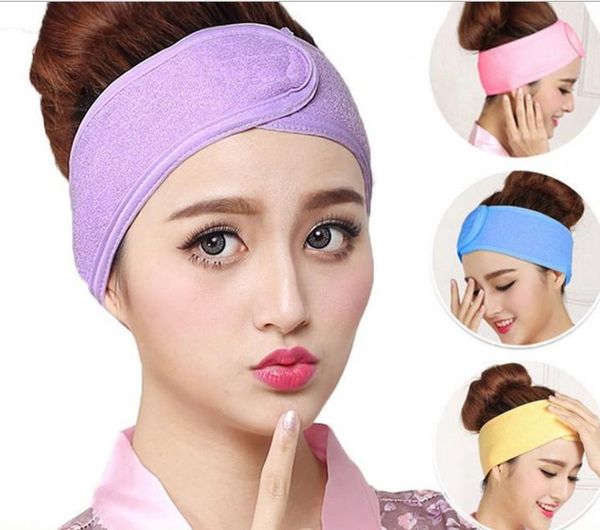 Banda para el cabello Diadema elástica Toalla de belleza barata Señoras Máscara de maquillaje facial Capucha absorbente deportiva Banda para el cabello Accesorios para el cabello