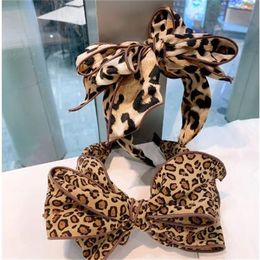Bande de cheveux de l'original rétrostyle imprimé léopard bandeau multicouche arc bandeau fée série bandeau accessoires pour femmes GC2418