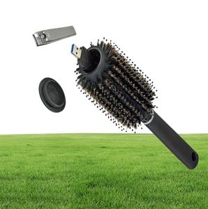 Brosse à cheveux Black Sash Diversion Diversion Secret Security Hair Hairable Valueables Hollow Container For Home Security Secret Storage7423682