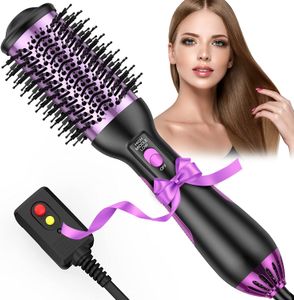 Sèche-cheveux avec brosse à cheveux, sèche-cheveux en une étape, volumateur, style pour le séchage, le lissage, le bouclage, le salon