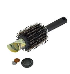 Brosse à cheveux peigne conteneur creux noir cachette coffre-fort détournement secret sécurité brosse à cheveux objets de valeur cachés boîte de rangement de sécurité à domicile4086099