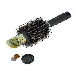 Brosse à cheveux combinaison creux récipient noir cachette en toute sécurité