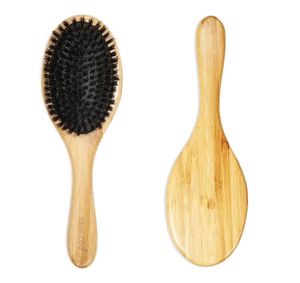 Brosse à cheveux Natural Bamboo Handle Bristles Bristles Antistatic Hair Hair Swepddle Brush Hair Hairbag Massage Massage PEP CAIL