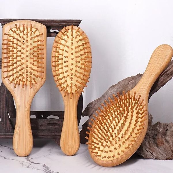 Brosse à cheveux Femmes Masage Bamboo Combs Antistatiques de haute qualité Détangling Réduisez l'outil de coiffage des cheveux accessoires de coiffure