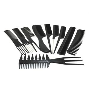 Brosses à cheveux 10 ans magasin 10 pièces ensemble brosse professionnelle peigne Salon de coiffure peignes antistatiques brosse à cheveux soins de coiffure livraison directe Otpwx