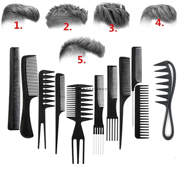 Brosses à cheveux Arrivées Hommes Femmes Salon de beauté Coiffure Coiffure Brosse en plastique noir Peignes Anti statique Brosse à cheveux Outils de modélisation 231211