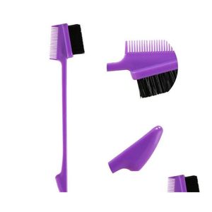 Haarborstels Beauty Double Sided Edge Control Comb Styling Tool Tandenborstelstijl Wenkbrauwborstel 2021 Among People2022 Drop Delivery P Dhg6G