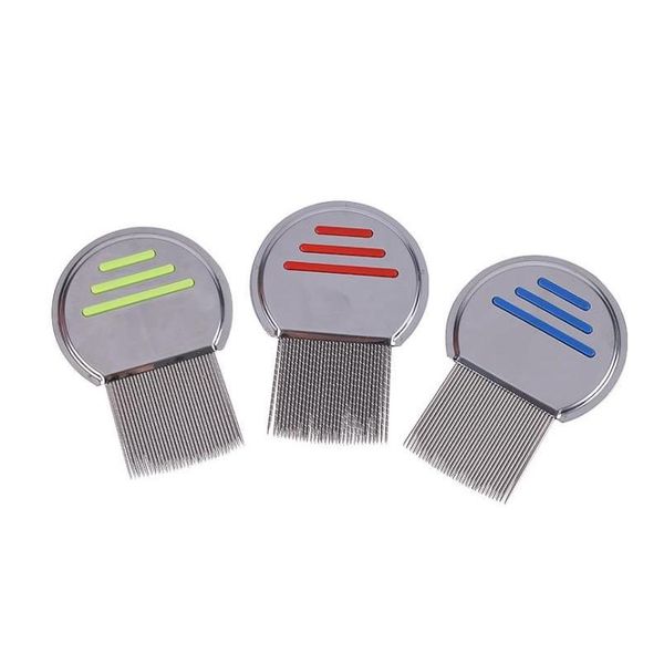 Brosses à cheveux Brosses Soins Outils de coiffage Produits 1pcs Terminator Peigne à poux enfants cheveux débarrassés des poux en acier inoxydable dents en métal supprimer N Dhujl