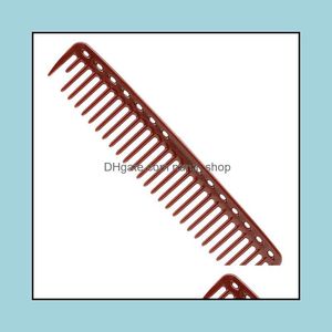 Brosses à cheveux Soins Outils de coiffure Produits 2 couleurs Coupe professionnelle S Plastique Large Dent Salon de coiffure Peigne Coiffeur Drop Deliv