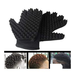 Cepillos para el cabello Curls Coil Magic Tool Wave Barber Bisey Guantes de esponja para rastas