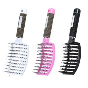 Brosses à cheveux brosse ventilée incurvée peigne antistatique outils de coiffure secs et humides pour hommes femmes Salon usage domestique