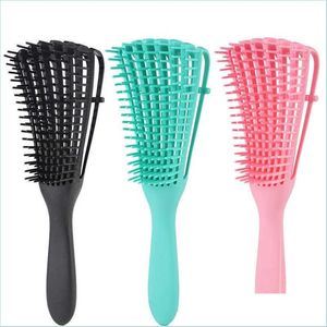 Brosses à cheveux Brosse démêlante pour cheveux naturels Der Afro America 3A à 4C Kinky Wavy Curly Coily De facilement Drop Delivery 2021 Dhpx9