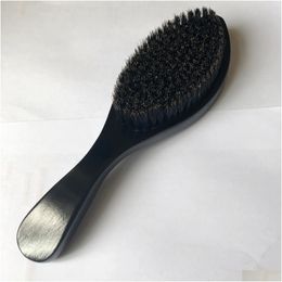 Cepillos para el cabello Drewti Wave Brush Cerda de jabalí duro Cabeza de madera Peines de palma curvados 360 ​​Hombre Vestir Herramientas de peinado para Afro 2211053536699 D Otxzg