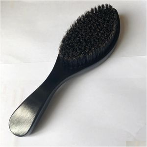 Cepillos para el cabello Drewti Wave Brush Cerda de jabalí duro Cabeza de madera Peines de palma curvados 360 ​​Hombre Vestir Herramientas de peinado para Afro 2211053536699 D Otb7G