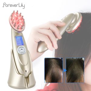 Brosses à cheveux Électrique Laser Croissance Peigne Infrarouge EMS RF Vibration Masseur Microcourant Soins Perte Traitement Repousse 230217