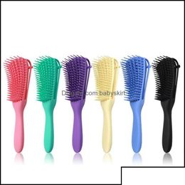 Brosses à cheveux Brosses à cheveux Soins Outils de coiffage Produits Cuir chevelu Mas Peigne Brosse Femmes De Brosse À Cheveux Anti-Tie Noeud Professionnel Type De Poulpe Dh6Ea