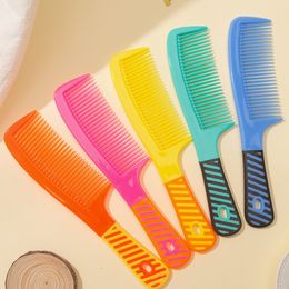 Brosses à cheveux portables pour la maison, coiffure peignée, antistatique, cheveux longs, horloge de massage, peigne en plastique de couleur 21cm