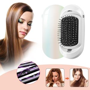 Brosses à cheveux Brosse à cheveux électrique ionique Anti-frisottis Tête de massage Massage du cuir chevelu Peigne Portable Antistatique Magique Peignes à ions négatifs 230529