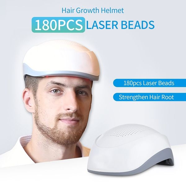 Cepillos para el cabello Casco láser Muestra de crecimiento 180 Flor LED Cara Inframar Máquina Pijat Tratamiento Rontok 230904