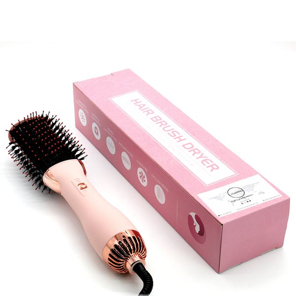 Cepillos para el cabello LISAPRO One-Step Air Brush 2.0 Soft Touch Pink Hair Dryer Brush Multifuncional Hair Styler Tool 3 IN 1 Blow Dryer Comb 230616