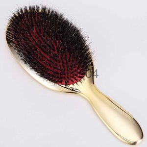 Brosses à cheveux luxe or et argent couleur poils de sanglier pagaie brosse à cheveux ovale brosse à cheveux antistatique peigne à cheveux coiffure massage peigne x0804