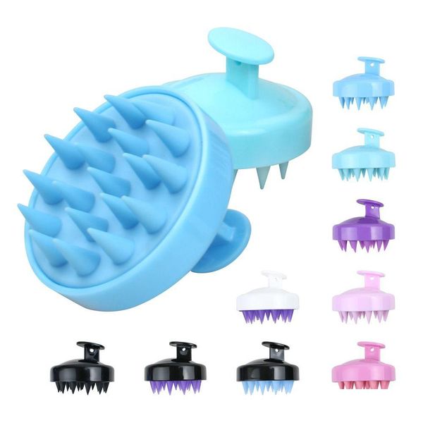 Brosses à cheveux Mtifunctional Sile Scalp Mas Brush Peigne Douche Mini Head Wash Clean Care Tool 316 Drop Delivery Products Styling Dhk23