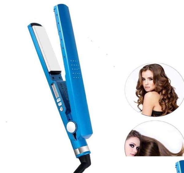 Brosses à cheveux Nano Titanium Cheveux Lisseur Bigoudi Fer Plat Lcd Outil Pour Salon Style Rapide Chauffage Brosse Wand3025 Drop Delivery6219939