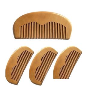 Brosses À Cheveux Naturel Acajou Peigne Main Droite Poche Bois Barbe 11.5X5.5X1Cm Drop Livraison Produits Soins Styling Dh7Ty